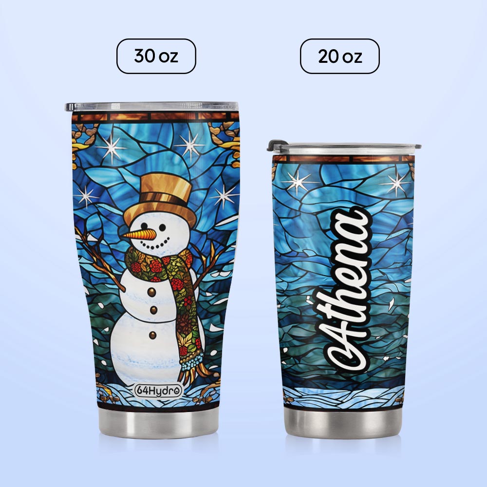 Snowman Stained Glass HTRZ19094760AE Stainless Steel Tumbler