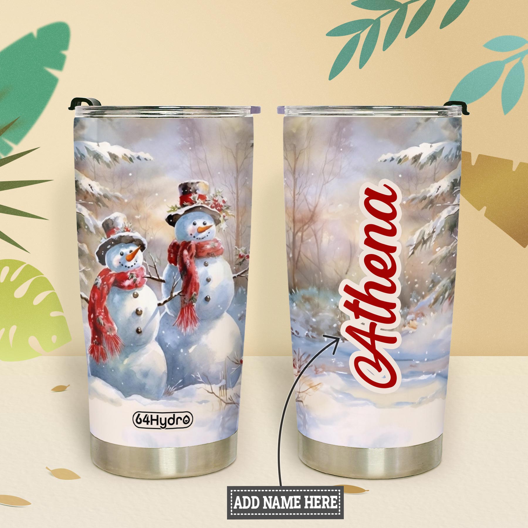 Snowmen Friend HTRZ19099982LA Stainless Steel Tumbler