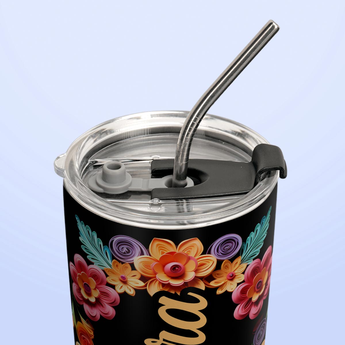Sugar Skull Quilling Art HTRZ27099672FL Stainless Steel Tumbler