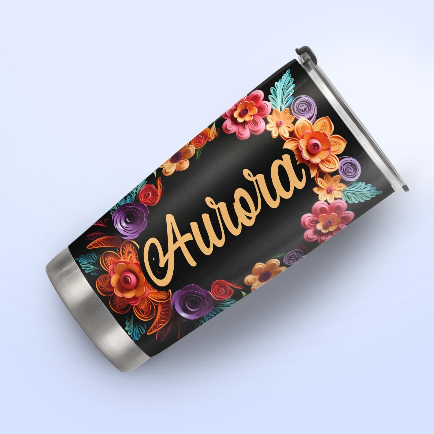 Sugar Skull Quilling Art HTRZ27099672FL Stainless Steel Tumbler