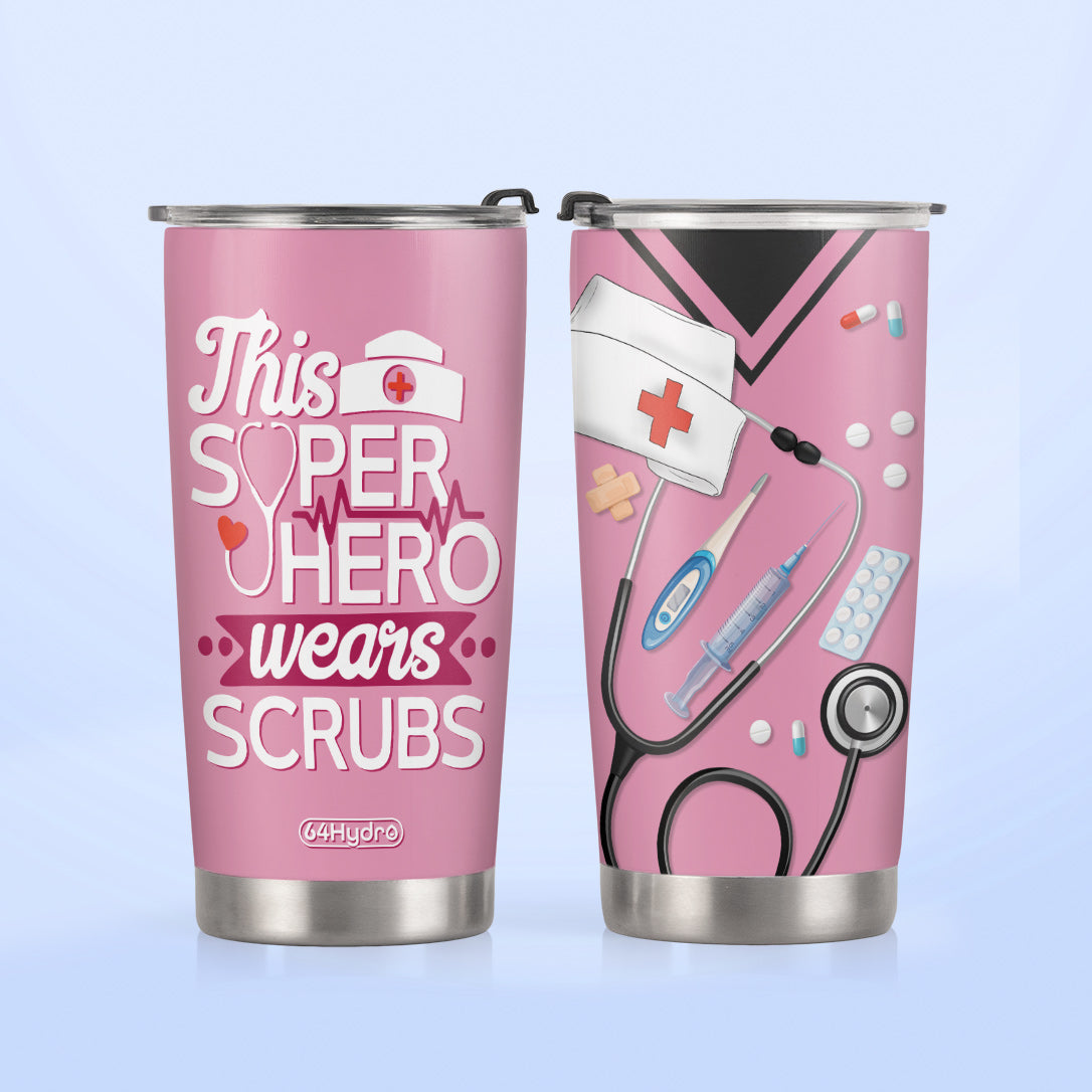 This Super Hero Wears Scrubs DNRZ220623829 Stainless Steel Tumbler