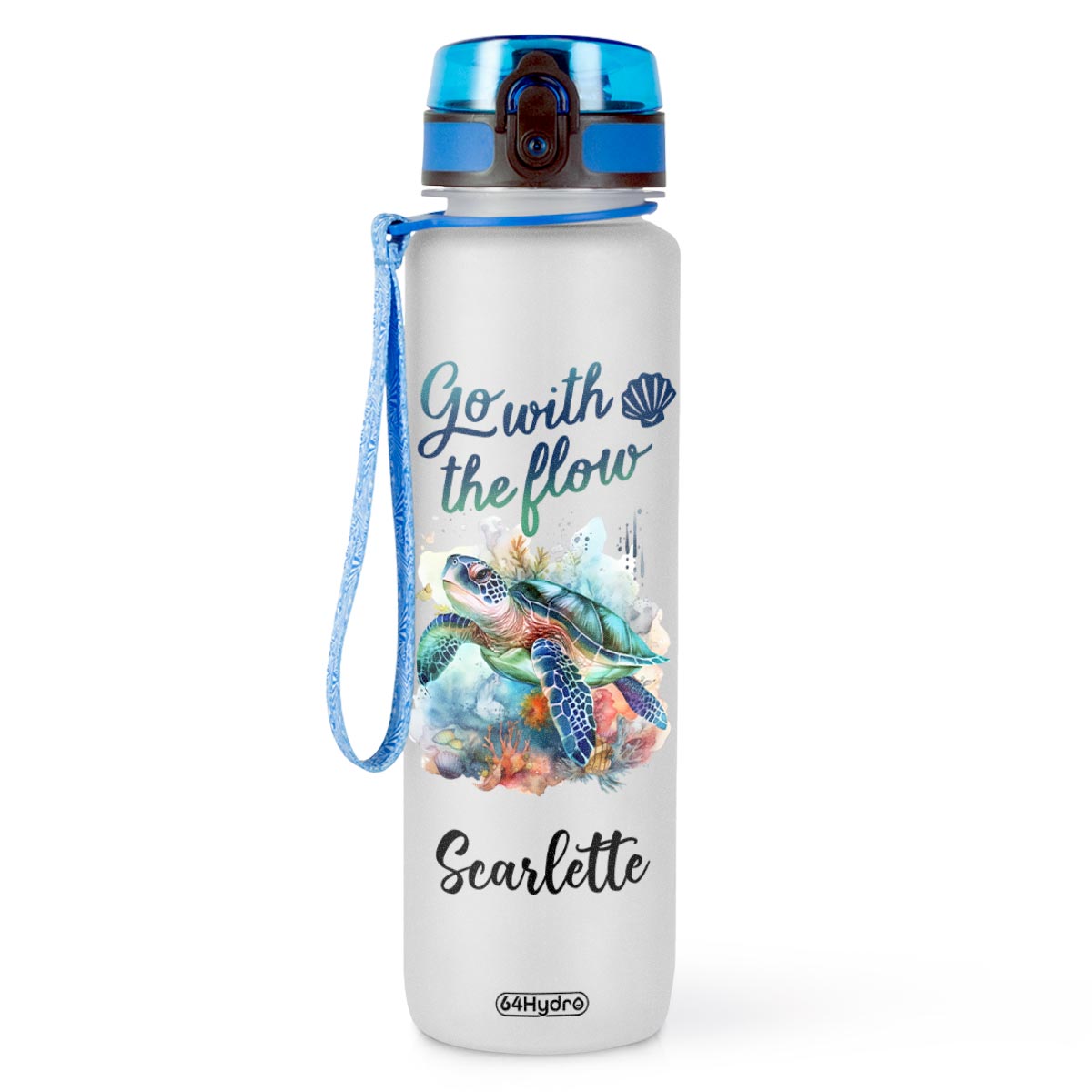 Turtle Go With The Flow HTRZ11087934LG Water Tracker Bottle