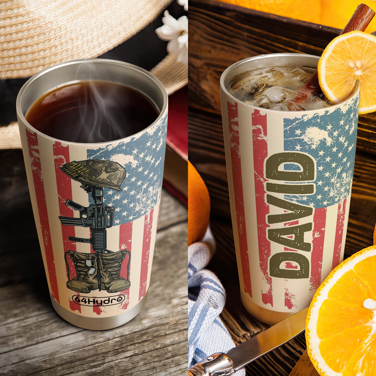 Veteran Army Boot HTRZ24089346ZB Stainless Steel Tumbler