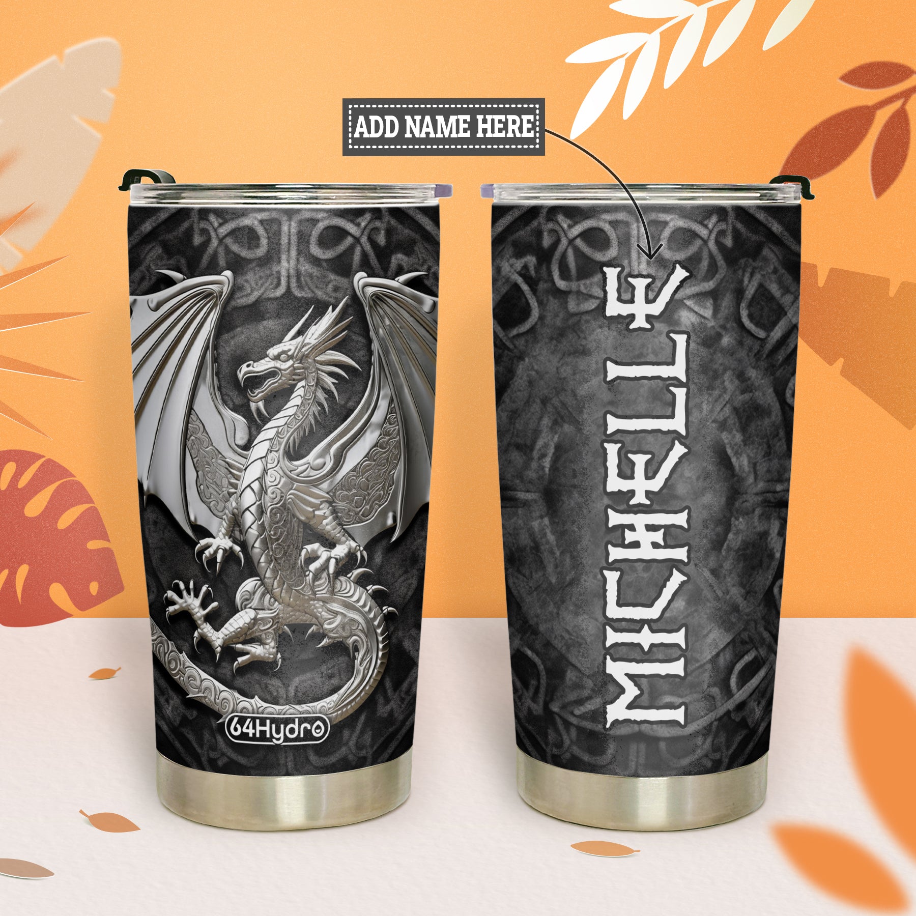 Viking Winged Dragon Metallic Style HHAY060723163 Stainless Steel Tumbler