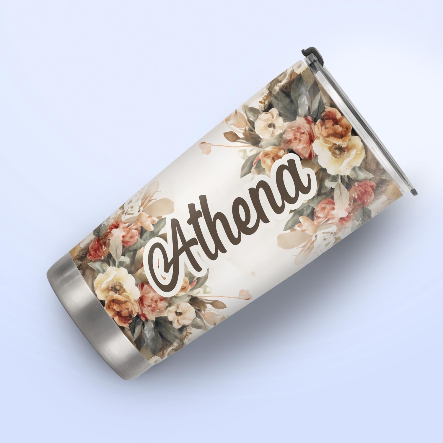 Vintage Koala Floral HTRZ18091843BW Stainless Steel Tumbler