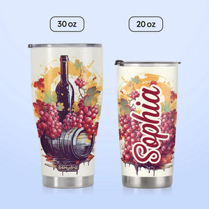 Wine Barrel Grapes HTRZ19091298AO Stainless Steel Tumbler