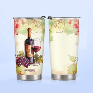 Wine Bottle And Glass HTRZ19090148OZ Stainless Steel Tumbler