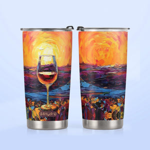 Wine Glass Painting HTRZ19091821JH Stainless Steel Tumbler
