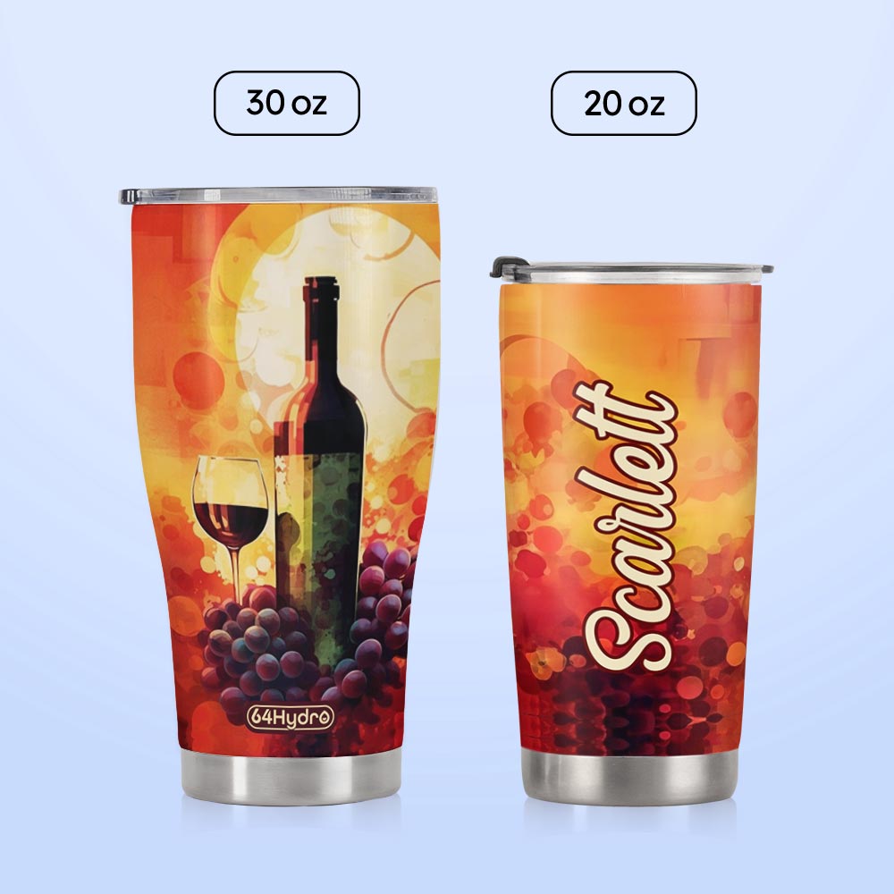 Wine Illustration HTRZ19091291JG Stainless Steel Tumbler