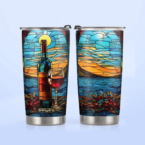 Wine Stained Glass HTRZ19092317WZ Stainless Steel Tumbler