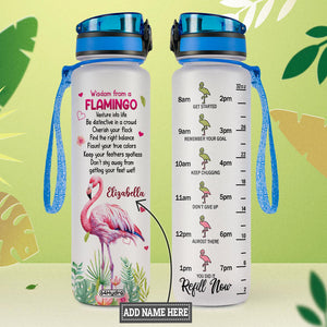 Wisdom From A Flamingo HHRZ09087661AL Water Tracker Bottle