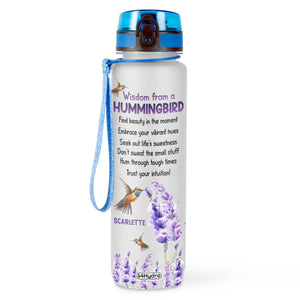 Wisdom From A Hummingbird HHRZ09088576PL Water Tracker Bottle