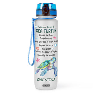 Wisdom From A Sea Turtle HHRZ09083639WB Water Tracker Bottle