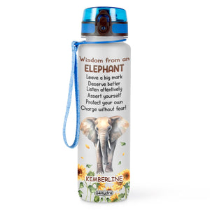 Wisdom From An Elephant HHRZ09081284LJ Water Tracker Bottle