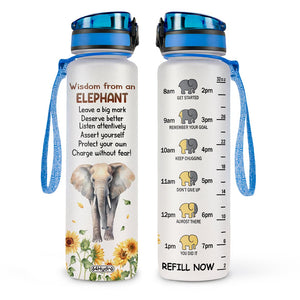 Wisdom From An Elephant HHRZ09081284LJ Water Tracker Bottle