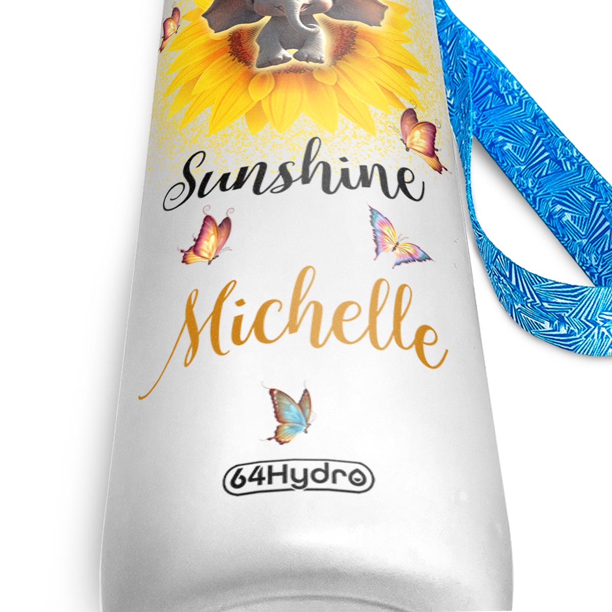 You Are My Sunshine Elephant Sunflower HTRZ10085197JX Water Tracker Bottle